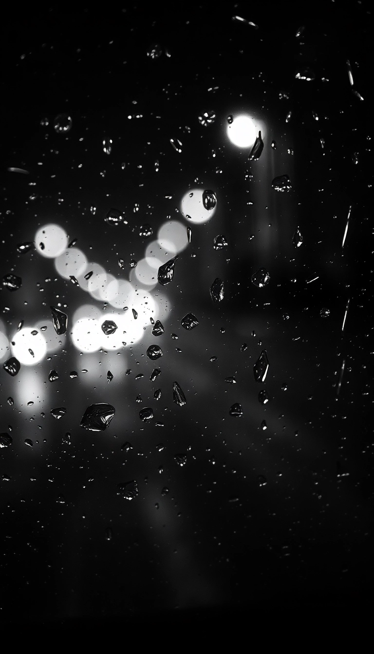 iPhone Elegant AI Night Car Rain Exquisite Wallpaper Copyright-Free Stock Photo